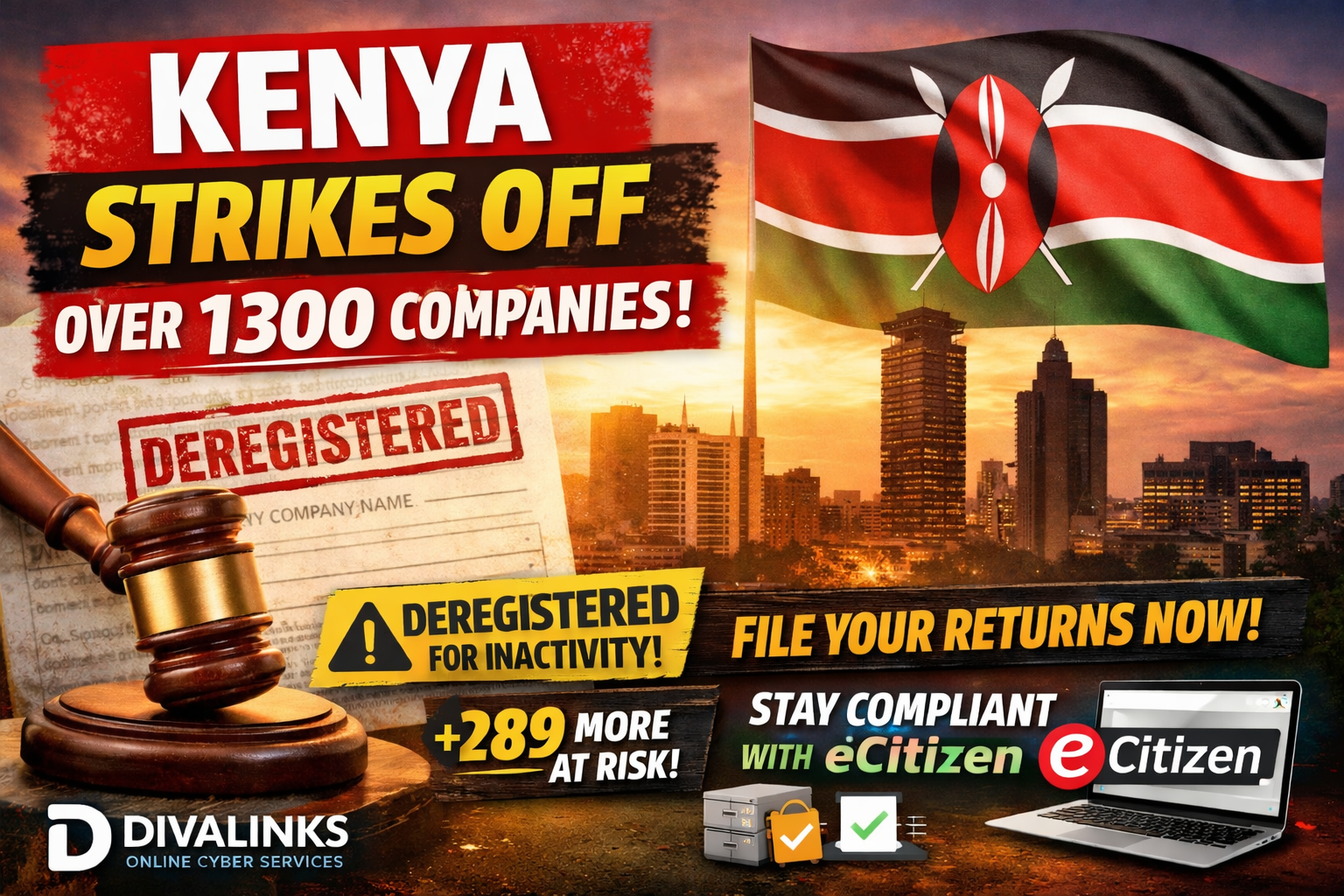 registrar of companies to strike more that 1300 from the registrar